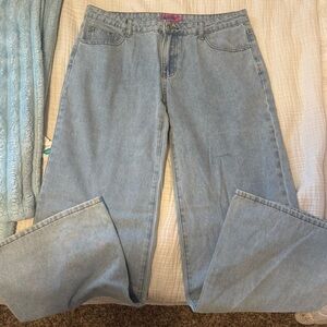 Edikted Light Blue Low Rise Jeans